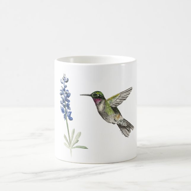 Caneca De Café Hummingbird e Bluebonnet (Centro)