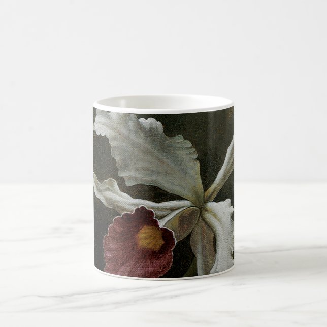 Caneca De Café Hummingbird e Orquídea Branca por Martin J. Heade (Centro)