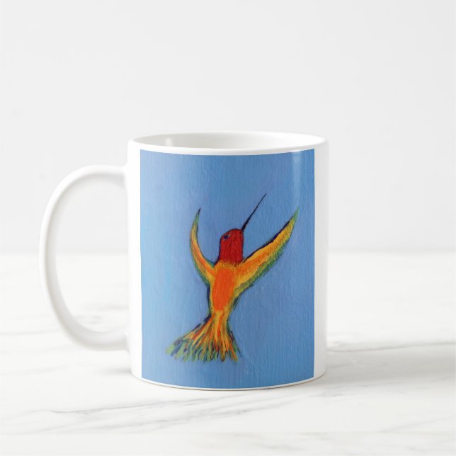 Caneca De Café Hummingbird em azul (Esquerda)