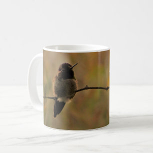 Caneca De Café Hummingbird Em Cores Amarelas Amarelas Quentes De