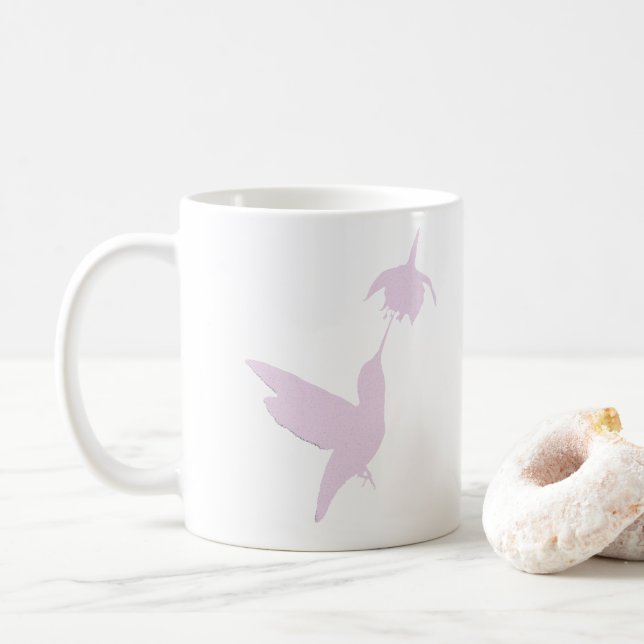 Caneca De Café Hummingbird Na Silhouette (Com Donut)