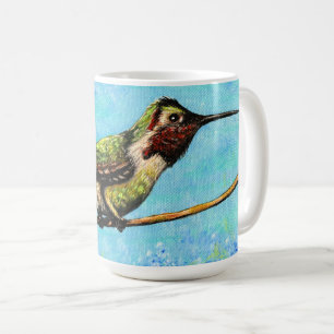 Caneca De Café Hummingbird Pronto para Pintura Voadora