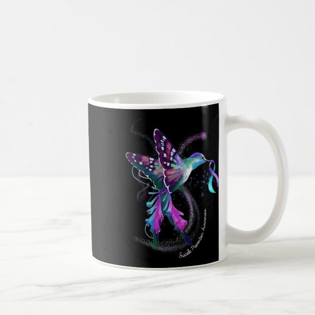 Caneca De Café Hummingbird Roxo Azul Fita Suicídio (Direita)