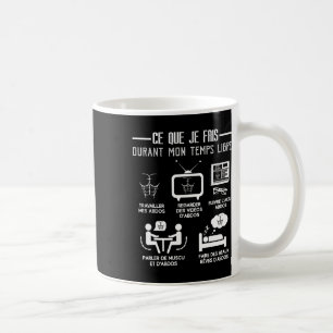 Caneca De Café Humor Abs Bodybuilding Free Time Work 6 pacotes