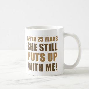 Caneca De Café Humor de 25 no Aniversário
