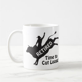 Caneca De Café Humor de Aposentadoria de Peão de Rodeio Montando 