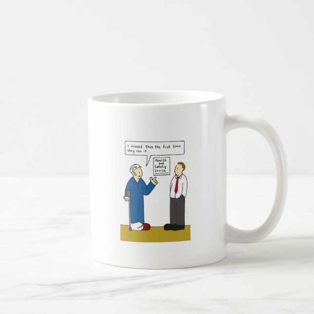Caneca De Café Humor de Cartoons de Saúde e Segurança (Direita)