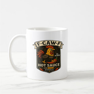 Caneca De Café Humor de Corvo Engraçado Gótico F-Caw-F
