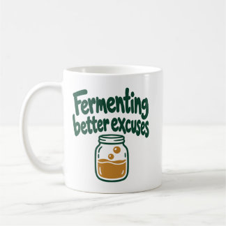 Caneca De Café Humor de Cozinha: Fermentando Desculpas Melhores
