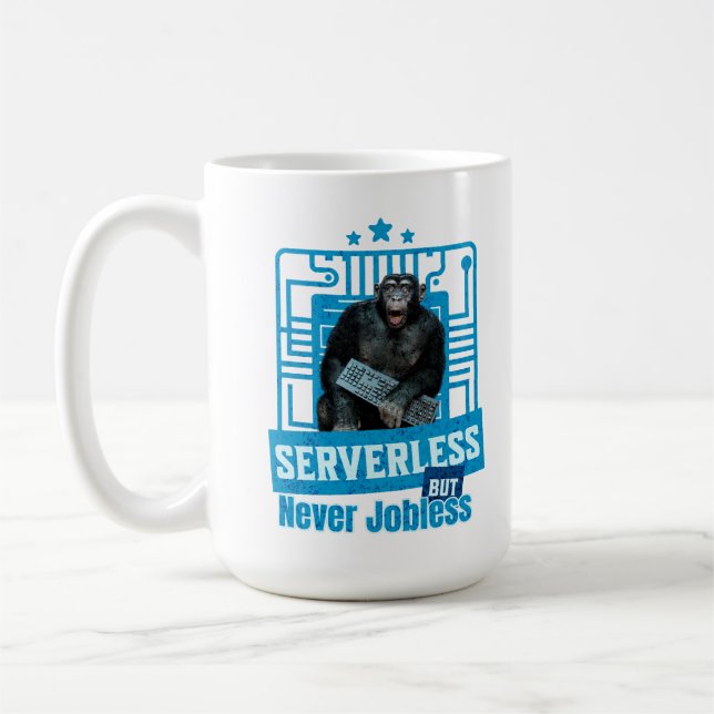 Caneca De Café Humor de Desenvolvedor de Macaco Engraçado Sem Ser (Esquerda)
