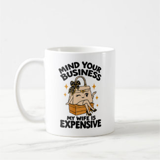 Caneca De Café Humor de Esposa Cuide da Sua Vida Minha Esposa é C