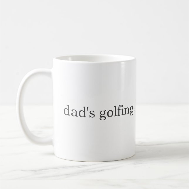 Caneca De Café Humor De Golfe Personalizado Do Pai Com Ditos Bran (Esquerda)