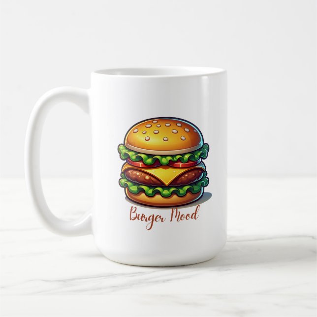 Caneca De Café Humor de Hambúrguer  (Esquerda)