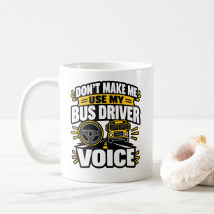 Caneca De Café Humor de Motorista de Ônibus Use Minha Roupa de Vo