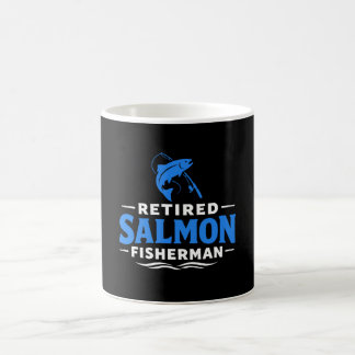 Caneca De Café Humor de Pescador de Salmão Aposentado