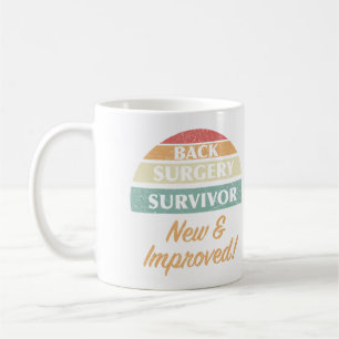 Caneca De Café Humor de Sobrevivente de Cirurgia nas Costas