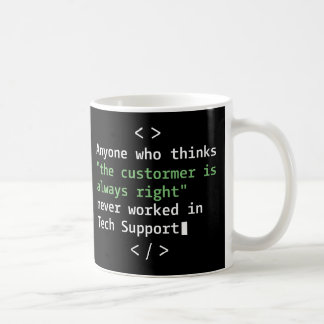 Caneca De Café Humor de suporte técnico para atendimento ao clien