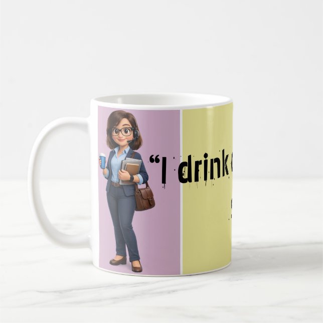 Caneca De Café Humor de Trabalho em Casa (Esquerda)