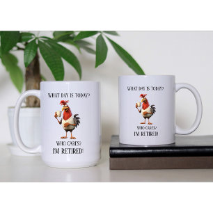 Caneca De Café Humor Divertido de Aposentadoria Que Dia é Hoje