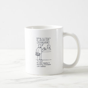 Caneca De Café Humor do bibliotecário, cliente que fala sobre o