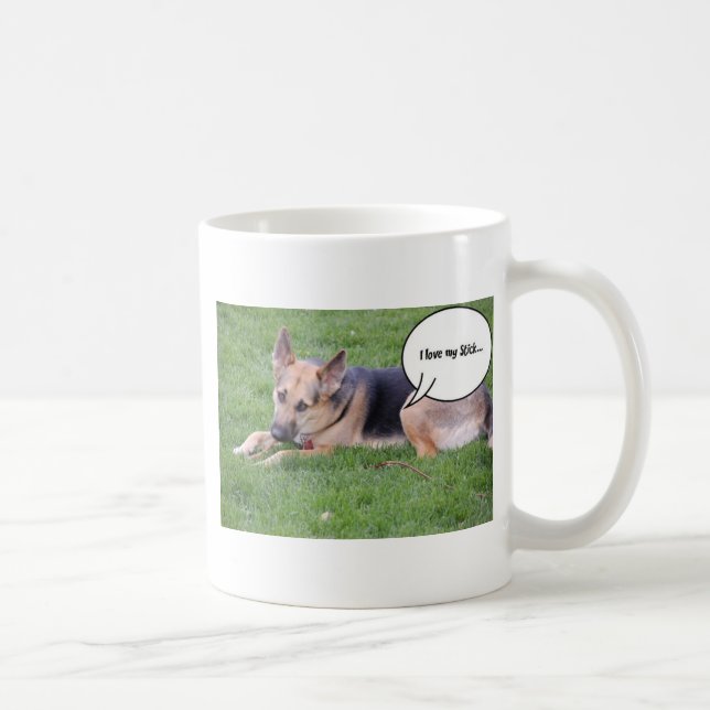 Caneca De Café Humor do german shepherd (Direita)