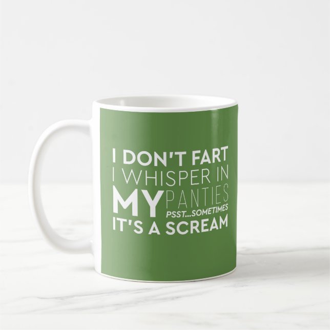 Caneca De Café Humor engraçado das citações eu não faço fart café (Esquerda)
