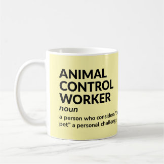 Caneca De Café Humor Mug, Trabalhador De Controlo Animal