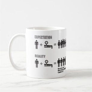 Caneca De Café Humor na Construção de Portos - Expectativa vs Rea