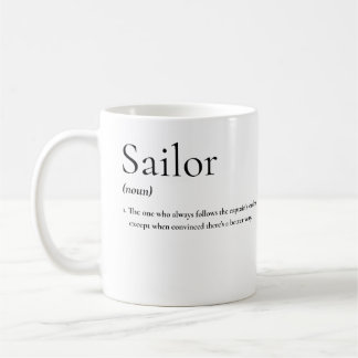 Caneca De Café Humor Náutico: A Verdadeira Definição do Marinheir
