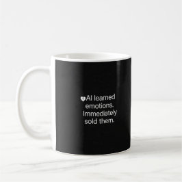 Caneca De Café Humor Negro IA Criptomoeda Cota Minimalista Design