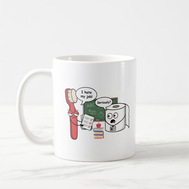 Caneca De Café Humor Sarcástico Gráfico Professor de Matemática E (Esquerda)