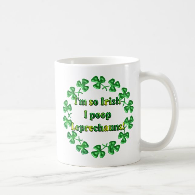 Caneca De Café Humorístico Café Irlandês Mug (Direita)