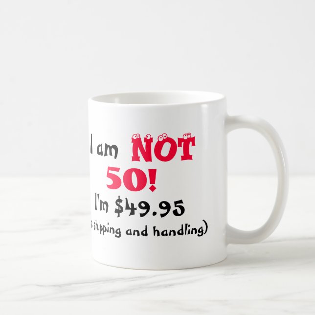 Caneca De Café Humorous 50th Birthday Mug (Direita)