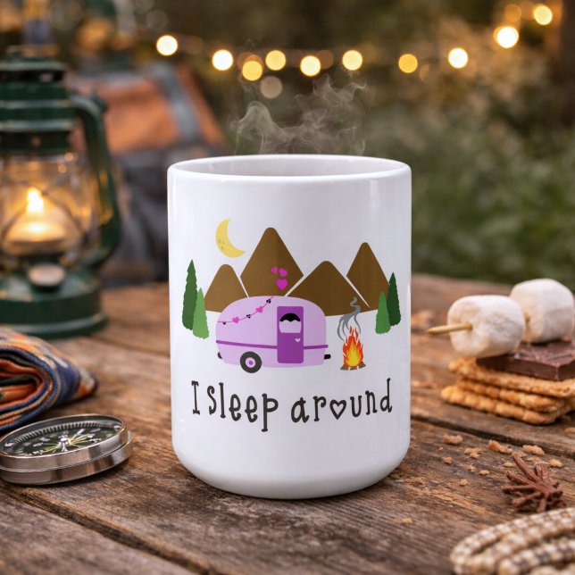 Caneca De Café Humorous I Sleep Around  (Criador carregado)