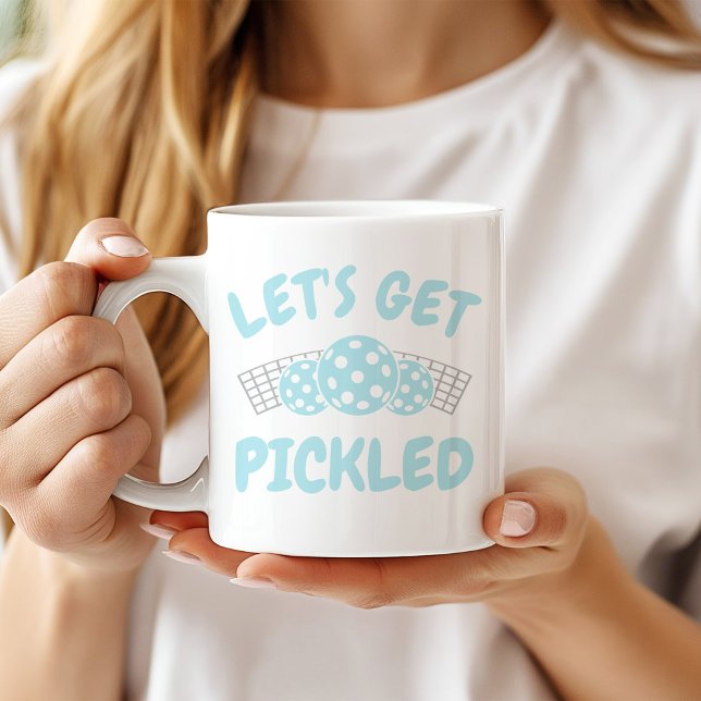 Caneca De Café Humorous Let's Get Pickled  (Criador carregado)