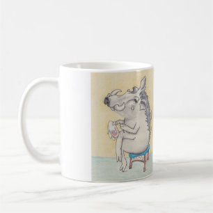 Caneca De Café Humorous Warthog fazendo bordados