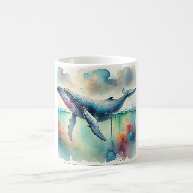 Caneca De Café Humpback whale 220824AREF108 - Watercolor (Centro)