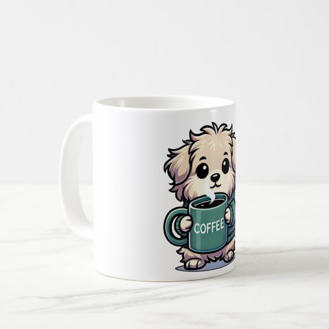 Caneca De Café Hund mit Kaffeetasse (Frente Esquerda)