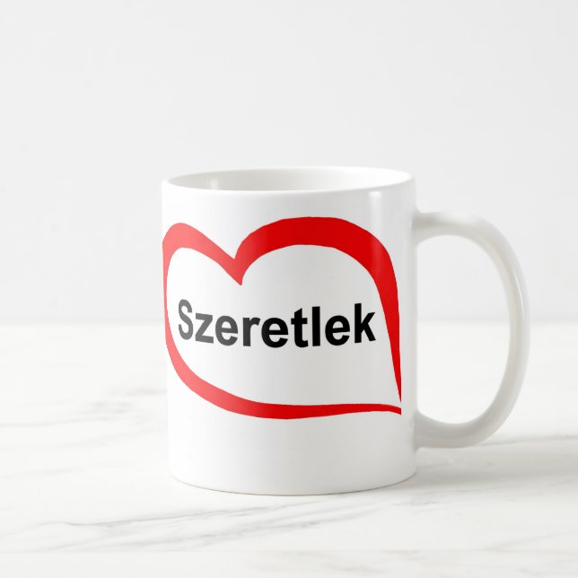 Caneca De Café Hungarian eu te amo (Direita)