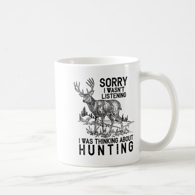 Caneca De Café Hunting - Deer Funny Quote Hunter Gift Tank Top  (Direita)