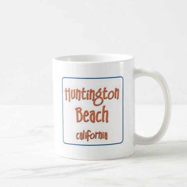 Caneca De Café Huntington Beach Califórnia BlueBox (Direita)
