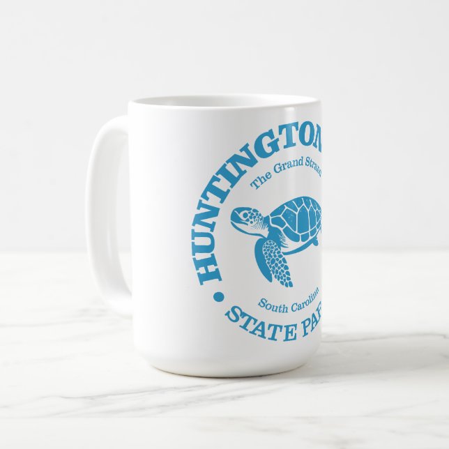 Caneca De Café Huntington Beach SP (tartaruga marinha) (Frente Esquerda)