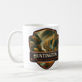Caneca De Café Huntington, Virgínia Ocidental | Vintage