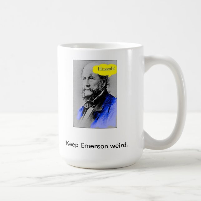 Caneca De Café Huzzah, mantem Emerson estranho (Direita)