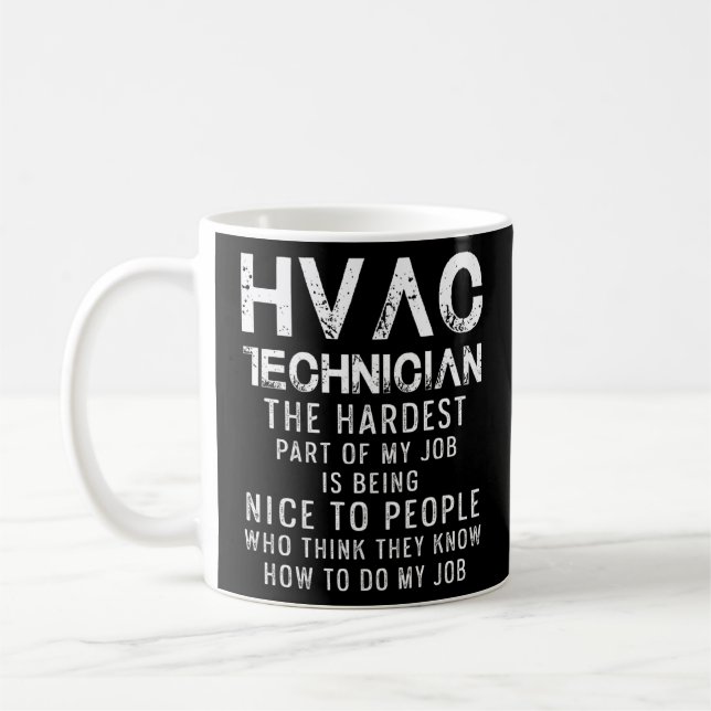 Caneca De Café Hvac Technician Hvac Tech 12 (Esquerda)