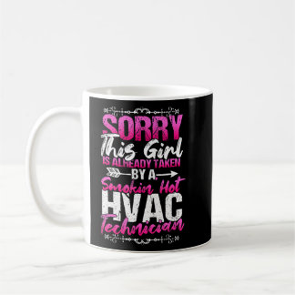 Caneca De Café Hvac Technician Wife Namorada, Tirada Pela Hot Tec
