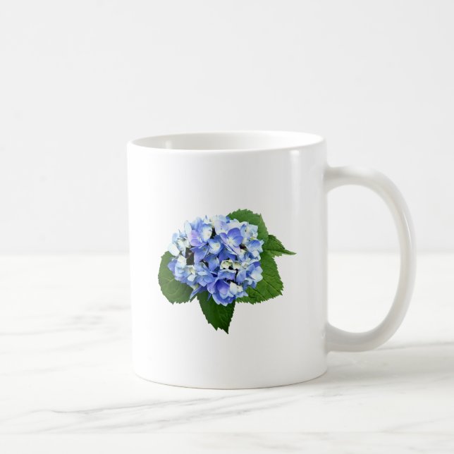 Caneca De Café Hydrangea azul e roxa (Direita)