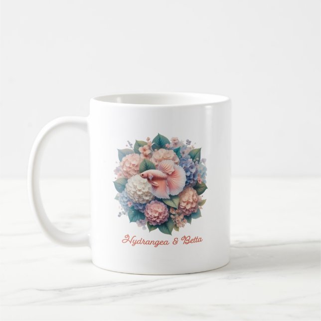 Caneca De Café Hydrangea & Bettafish Mug (Esquerda)