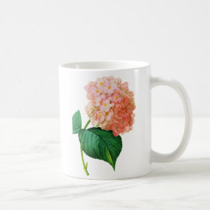 Caneca De Café Hydrangea cor-de-rosa por Pierre Joseph Redoute