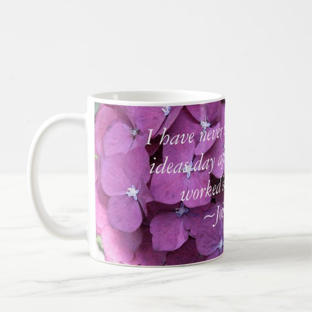 Caneca De Café Hydrangea e Cota de Jardinagem (Esquerda)